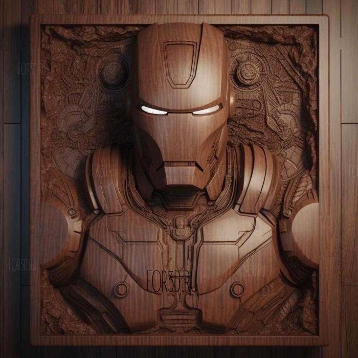 ironman 2 stl model for CNC